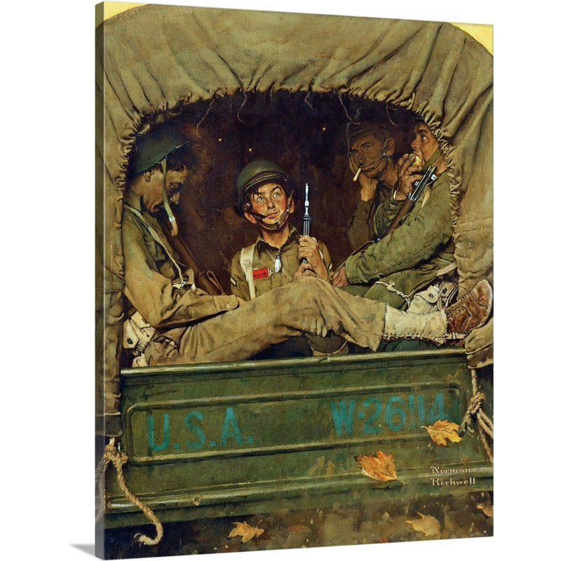 "Norman Rockwell", Willie Gillis, art mural sur toile, H 20 po x l 16 po x P 1,25 po, Toile tendue