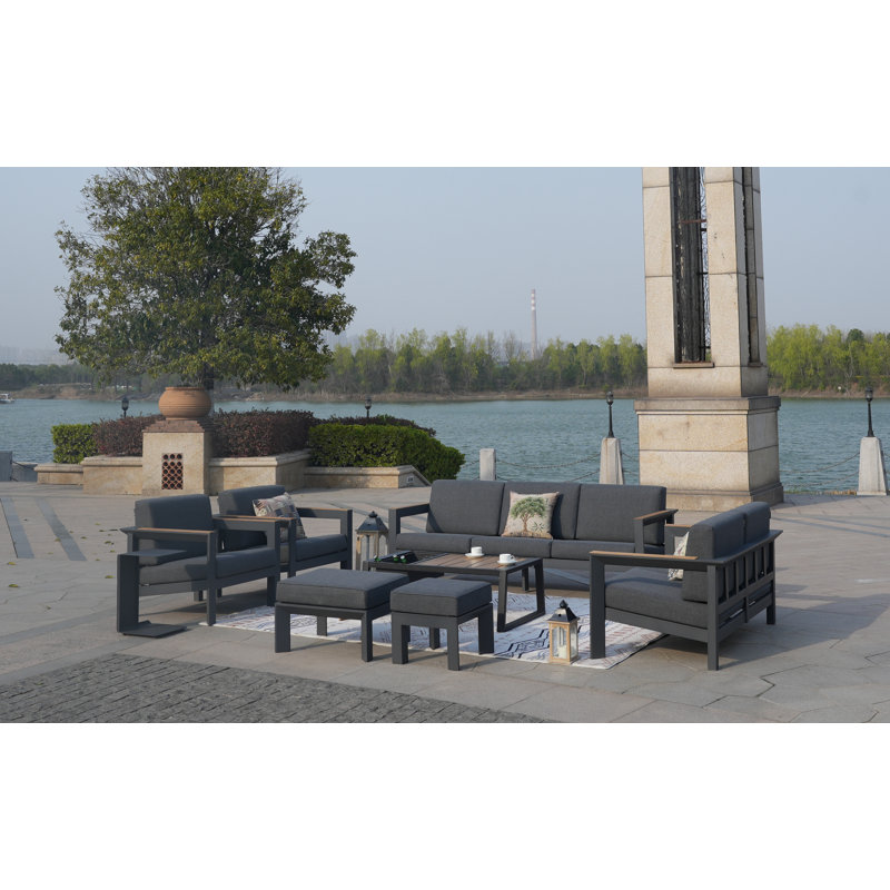 7 - Person Patio Conversation Set with Cushions