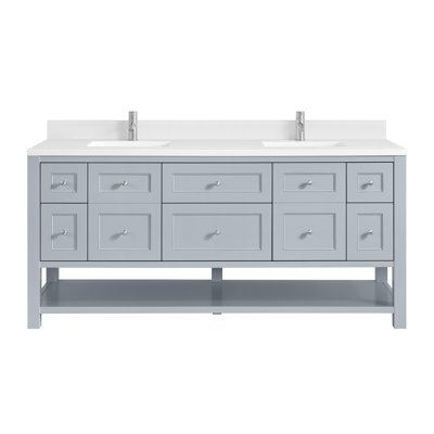 Breckenridge 72" Double Bathroom Vanity Set