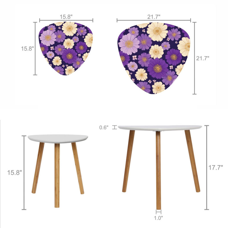 Ensemble de 2 tables basses gigognes Triangle