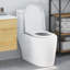 Grey Plastic Standard Adjustable Armrests Toilet Seat Oval-369684999
