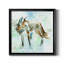 Renard sur bleu - Reproduction d'art sur toile encadrée-1015113118-1015113123