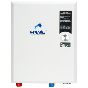 220V Tankless Water Heater, 27kW Electric Instant Hot Water Heater with LED Temperature Display, On-Demand Endless Hot Water for Whole House Shower, Space-Saving Design for Residential Use