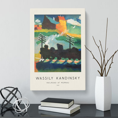 Railroad at Murnau by Wassily Kandinsky - Wrapped Canvas