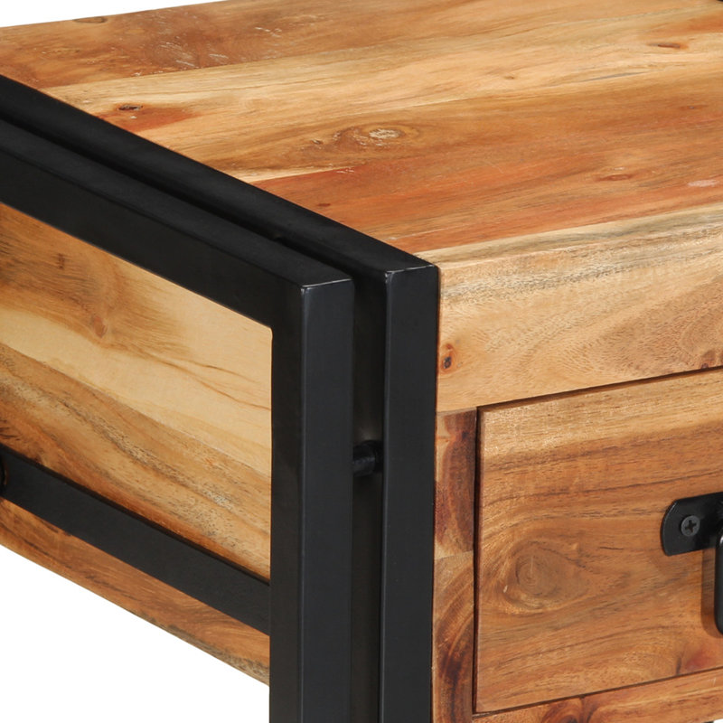 40cm W Solid Wood Bedside Table