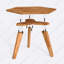 Table basse hexagonale Monroe, table de salon minimaliste en bois de hêtre massif-110365972