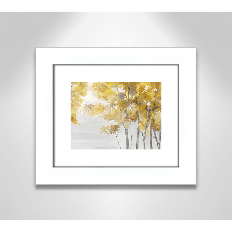 Jaune altruiste - Art encadré autoportant, H 14,5 po x l 16,5 po x P 1,25 po, Cadre blanc mat