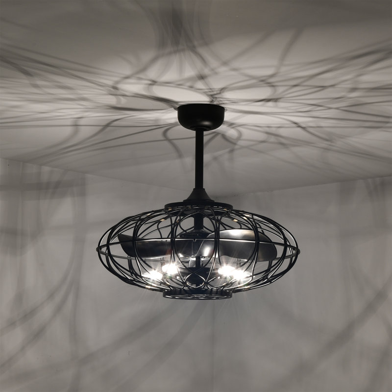 Melton 26 Inch Clean Line Matte Black Ceiling Fan With Remote