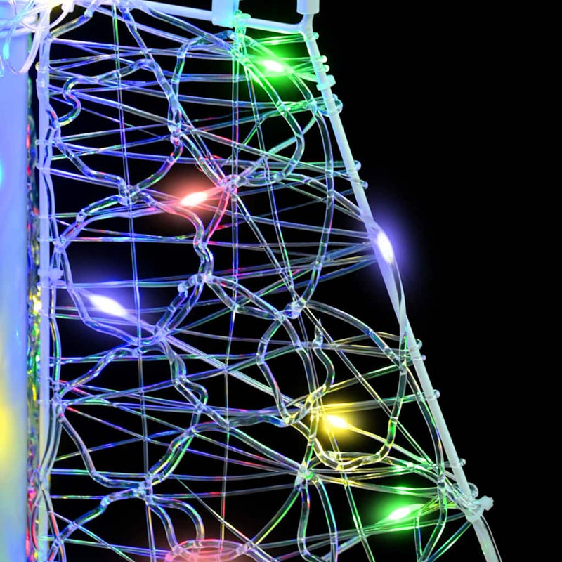 vidaXL Christmas Tree with 240 LEDs Acrylic, Multicolour, 120cm H x 63cm W x 23cm D