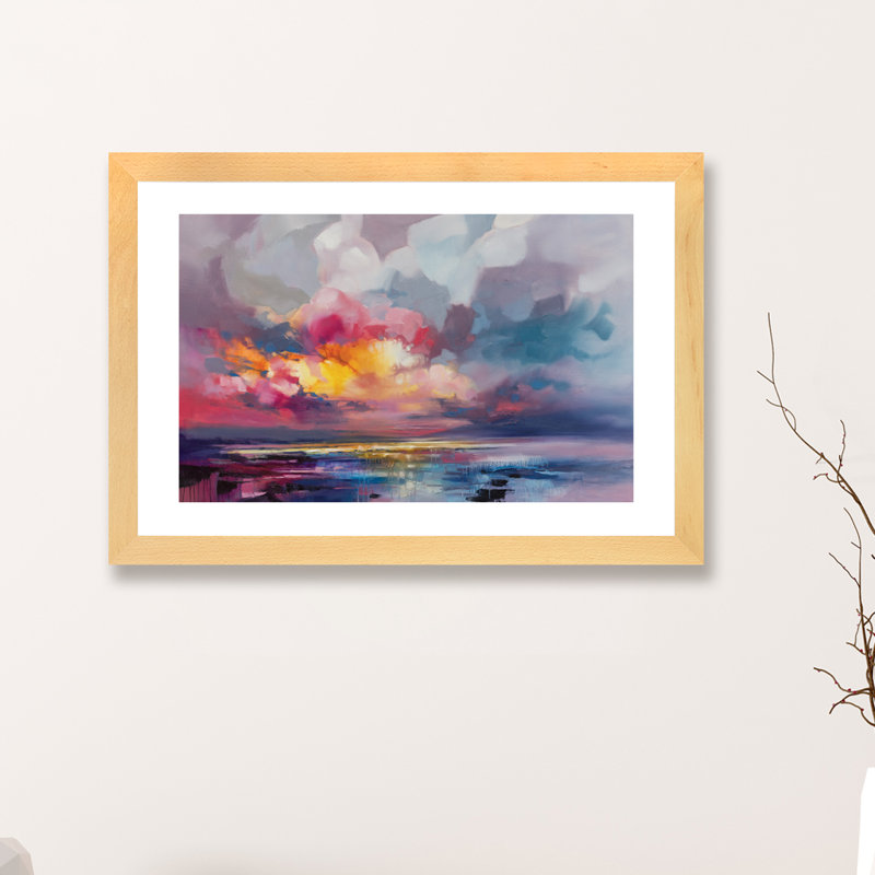 « deplacement » par scott naismith-reproduction d’art, H 16 po x l 24 po x P 1 po, Papier encadré naturel