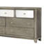 7 tiroirs de style moderne Zachary Commode argentée