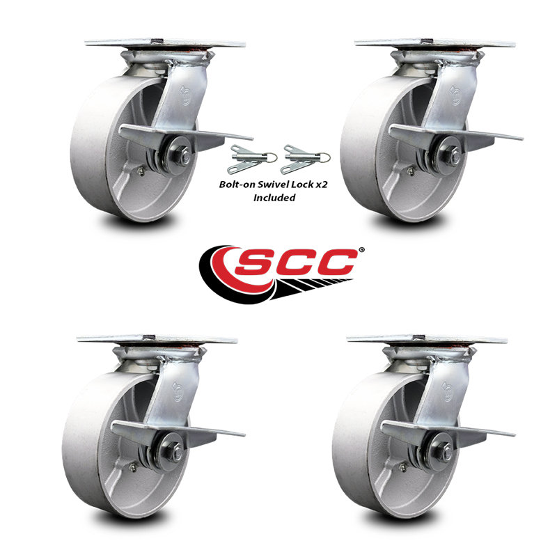 4-Piece Semi Steel Caster Set