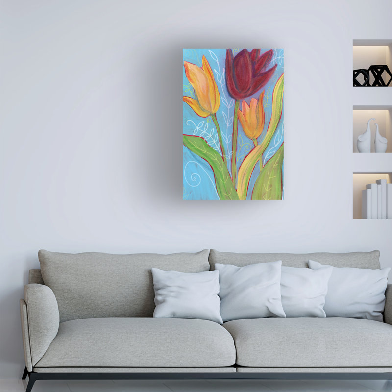 Art sur toile, "Tulipe sauvage", H 47 po x l 30 po