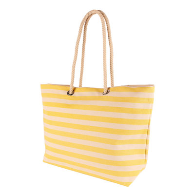 Large Striped Canvas Tote Beach Bag - 55cm x 36cm