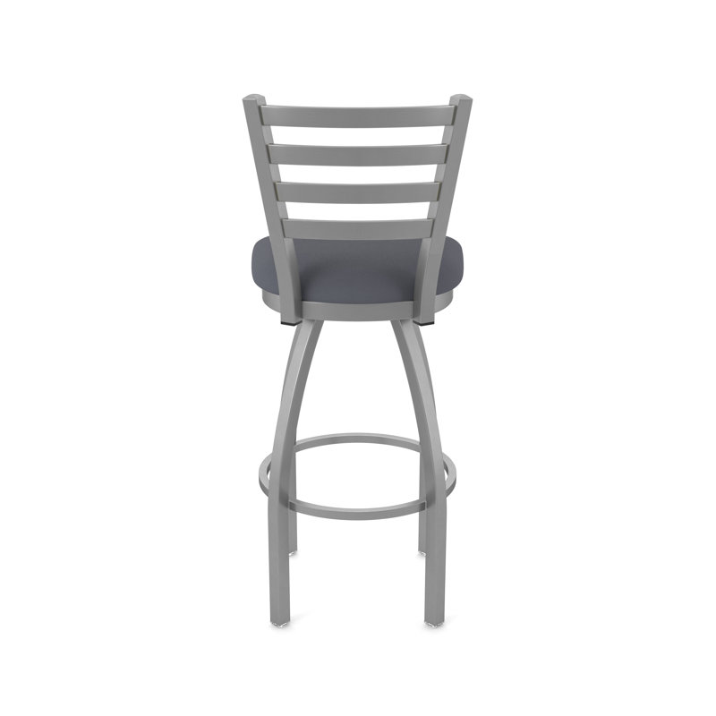 Jackie Swivel Stool, Vinyl-Canter Storm, Stainless, Counter Stool (25" Seat Height)