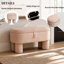 Banc de rangement avec repose-pieds en velours côtelé de 43,31 po Veylan-134546866