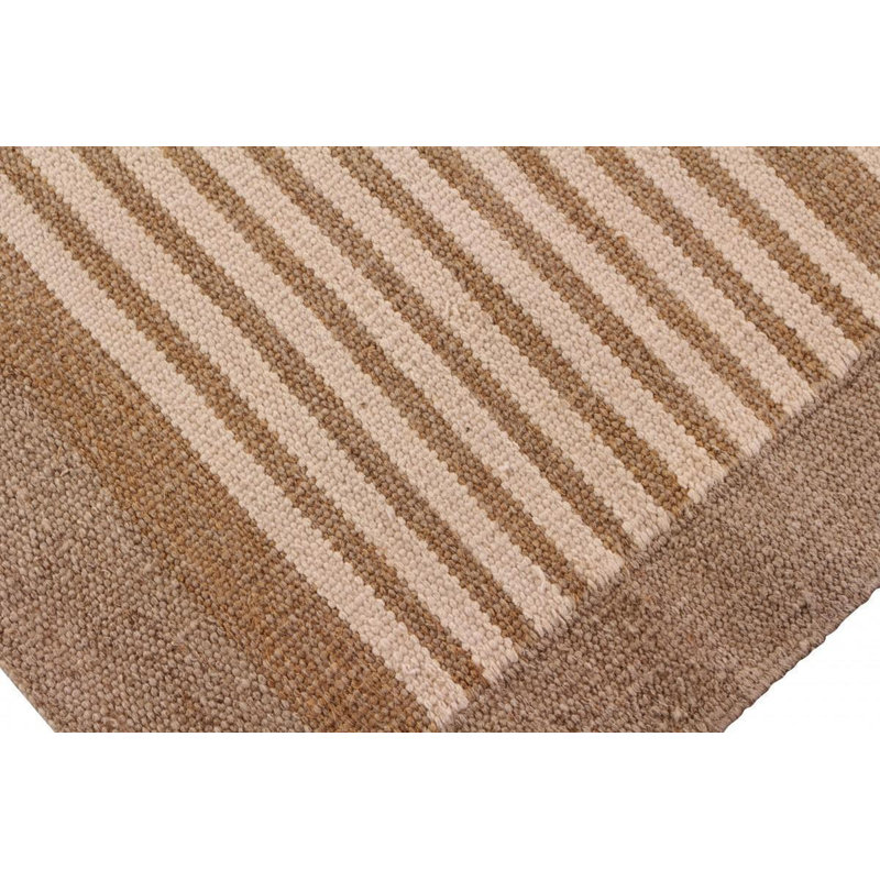Scandinavian Hand Knotted Wool Geometric Area Rug, Rectangle 10' x 14'