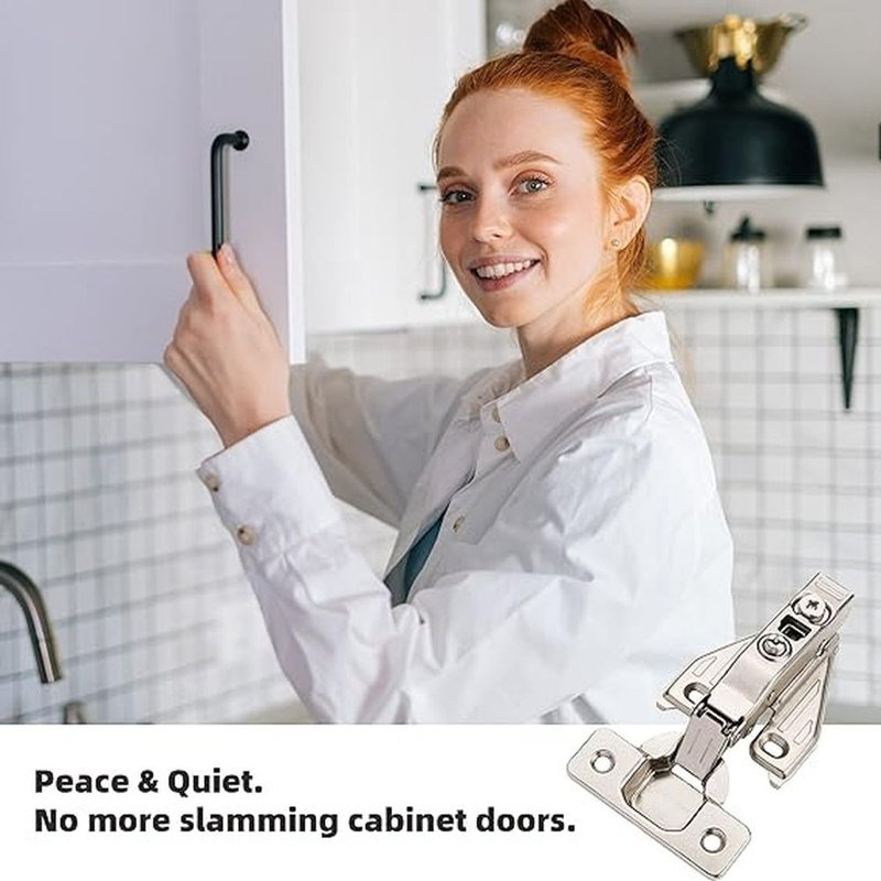 Stainless Steel Soft Close Cabinet Hinges with Screws