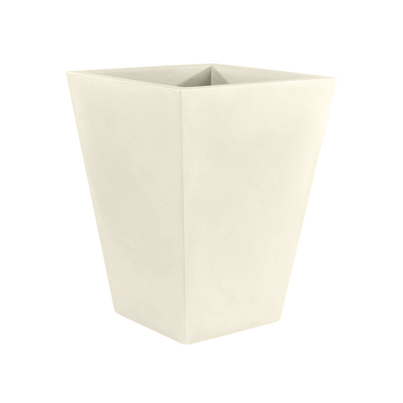 Nano Resin Pot Planter, 11" H x 5.5" W x 5.5" D, Ecru