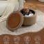 Repose-pieds de rangement rond capitonné de 23,5 po de largeur-390607104