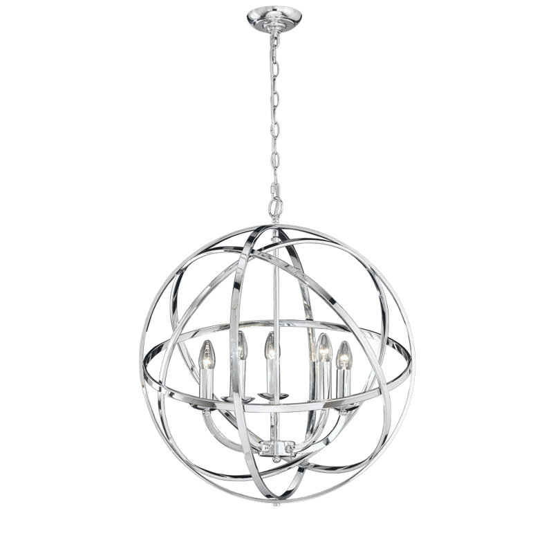 Leffel 6 - Light Chrome Sphere Pendant
