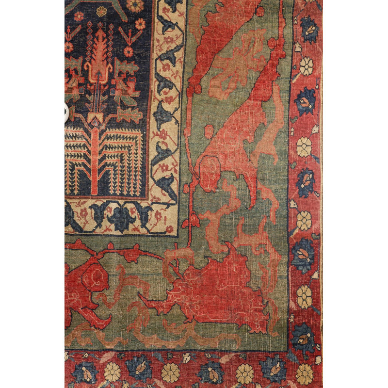 Antique Bijar Wool On Wool 9Ft6inx15ft9in Camel