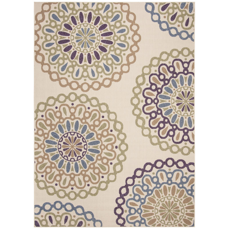 Centeno Performance Floral Indoor/Outdoor Area Rug, Rectangle 8' x 10'
