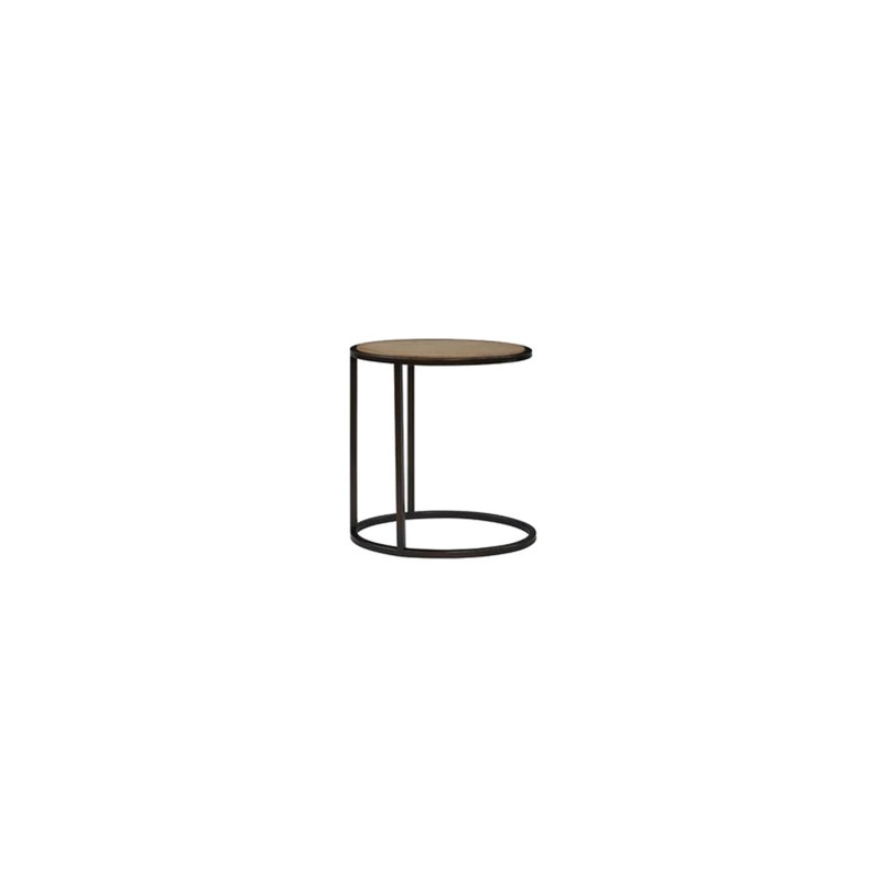 Table de chevet à plateau en métal / bois Tamel, base compacte et polyvalente, 14,26 po de profondeur, 22,02 po de largeur, 23,5 po de hauteur