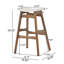 Ensemble de 2 tabourets de bar, beige clair