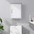 Latitude Run® Bathroom Wall Mount Storage Cabinet Single Door with Adjustable Shelf White and Gray