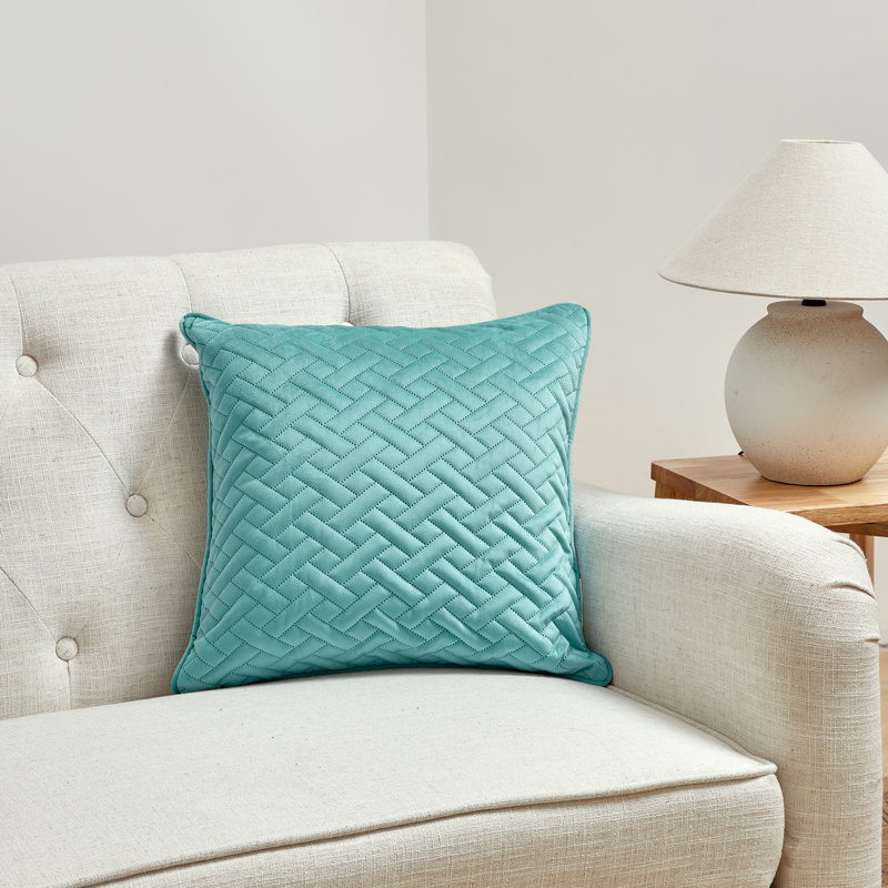 LOS AGENLES Chevron Microsuede Reversible Throw Pillow, Pillow Cover Only - No Insert, Green