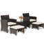 Ensemble de meubles de patio en rotin 5 pièces Winston Porter-1359202333