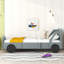 Car-Shaped Platform Bed With Wheels, Perfect For Kids' Rooms And Playful Sleep Spaces, Sturdy And Fun Design.-1418473677-1418473679