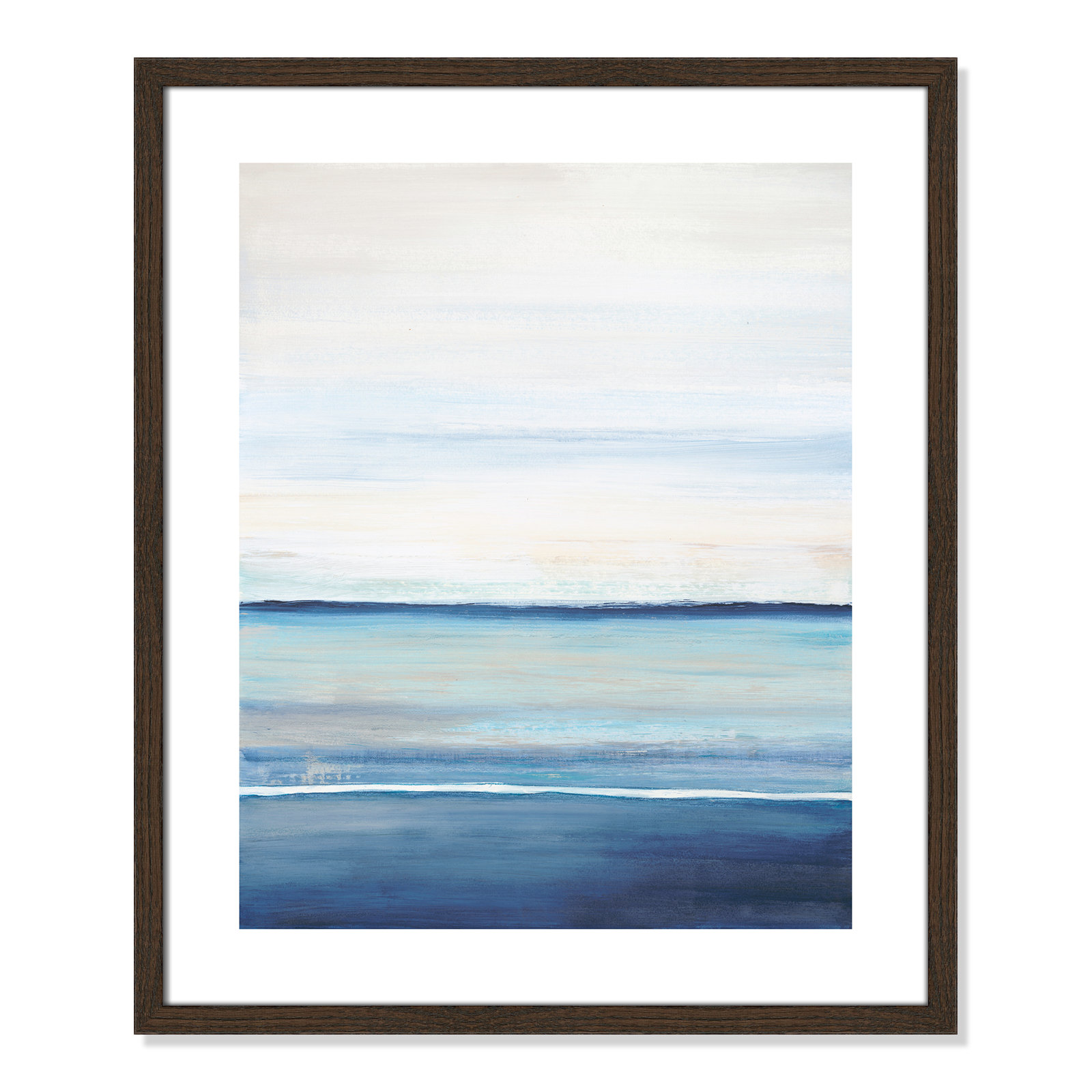 Emmit "Distant Whispers" Print by Filippo Ioco, 25.5" H x 21.5" W x 0.75" D, Walnut Wood Framed Paper
