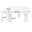 Table basse Cloud, finition effet marbre