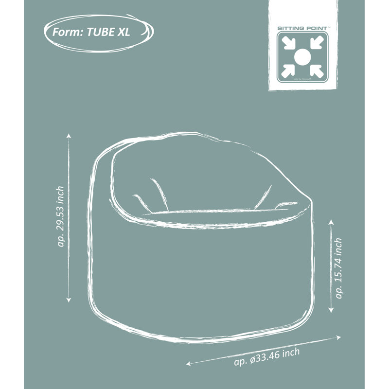 Fauteuil à billes Tube, Blanc