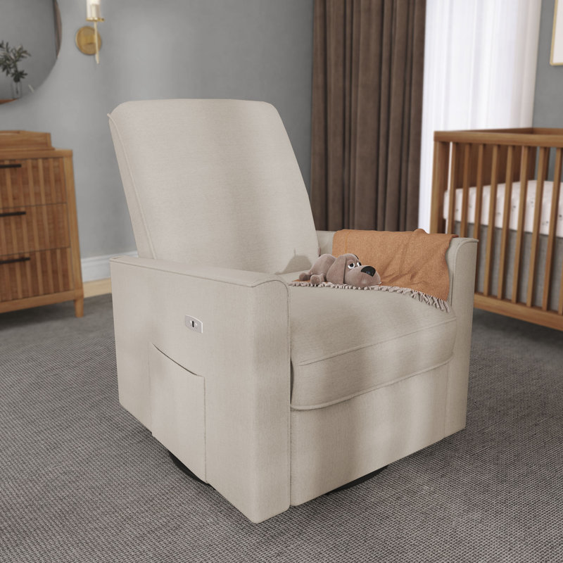 Power Reclining Massage Chair, Light Sand