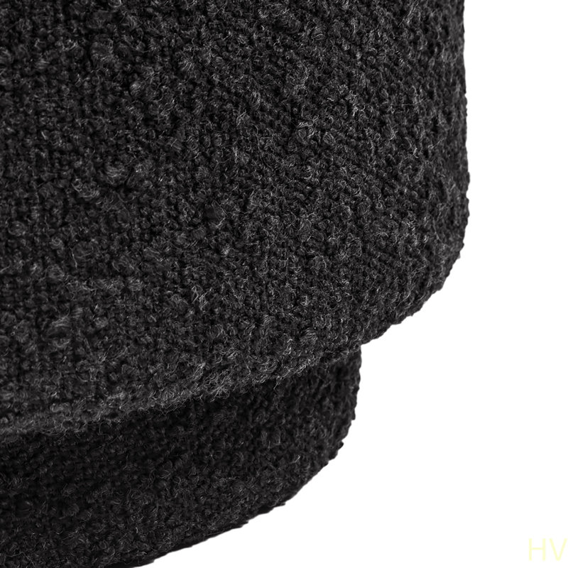 Repose-pieds avec repose-pieds Fuji, Bouclé noir