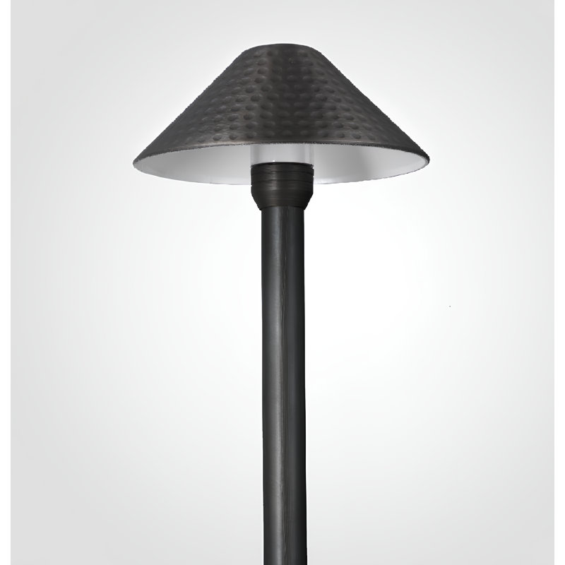 Solid Brass Hammered Black LED Pathway Light