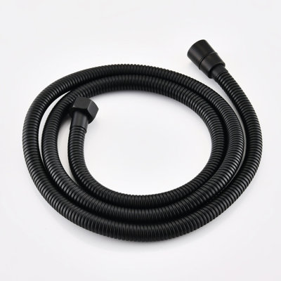 Matte Black Shower Head - 2 Heads, Soft Rubber Spray Holes Bathroom System Rust Proof Finish