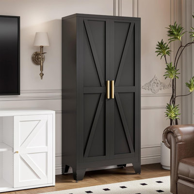 Farmhouse Metal Pantry Cabinet