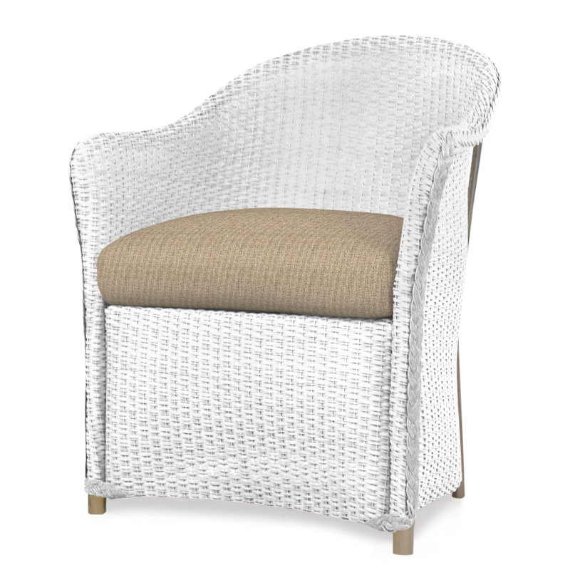Weekend Retreat Outdoor Dining Armchair, White, Serene Spa