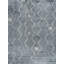 Hand Hooked Geometric Area Rug in Blue