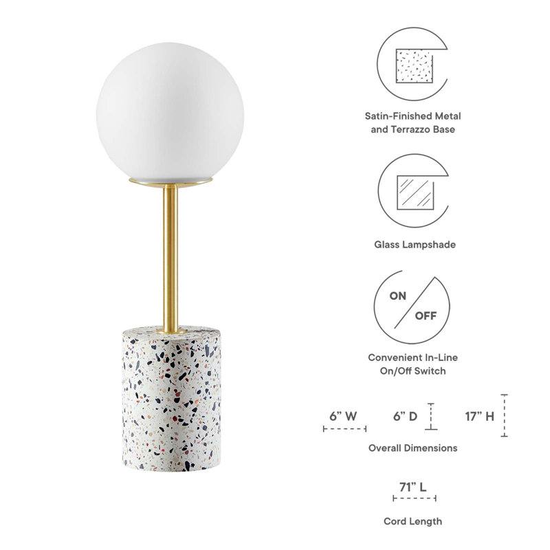 Lampe de table Logic Terrazzo par Modway