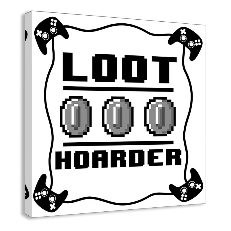 Impression sur papier Loot Hoarder Kids, H 12 po x l 12 po x P 1,5 po, Canevas