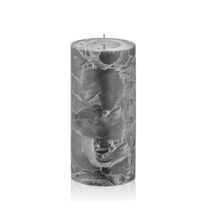 Bougie cylindrique sans parfum, Gris