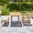 Lonan 4 - Person Acacia Solid Wood Patio Dining Set Rectangular Table