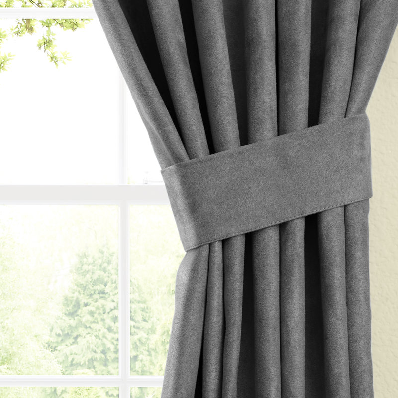Paire de panneaux synthétiques Crownfield, l 52 po x L 108 po, Gris acier