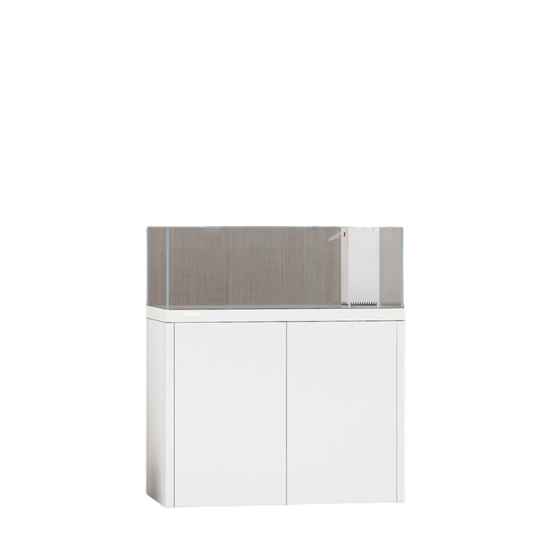 Aquarium blanc minimaliste rectangulaire