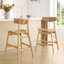 Tabouret de comptoir en bois massif-2085635104